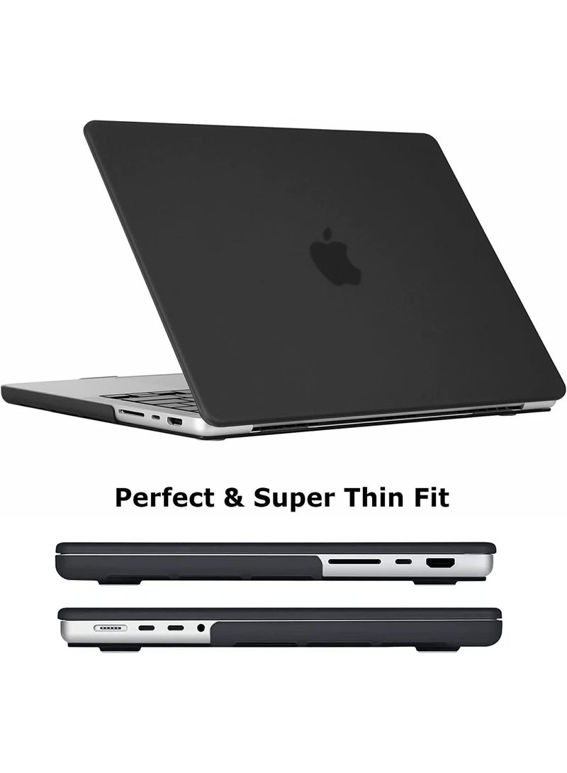 1Pack Rubberized Hard Case Compatible with MacBook Air 15 inch 2026--2023 Release M5 A3448/M4 A3241/ M3 A3114/ M2 A2941 Liquid Retina Display Touch ID, Protective Plastic Hard Shell Case Cover, Black - Image 1